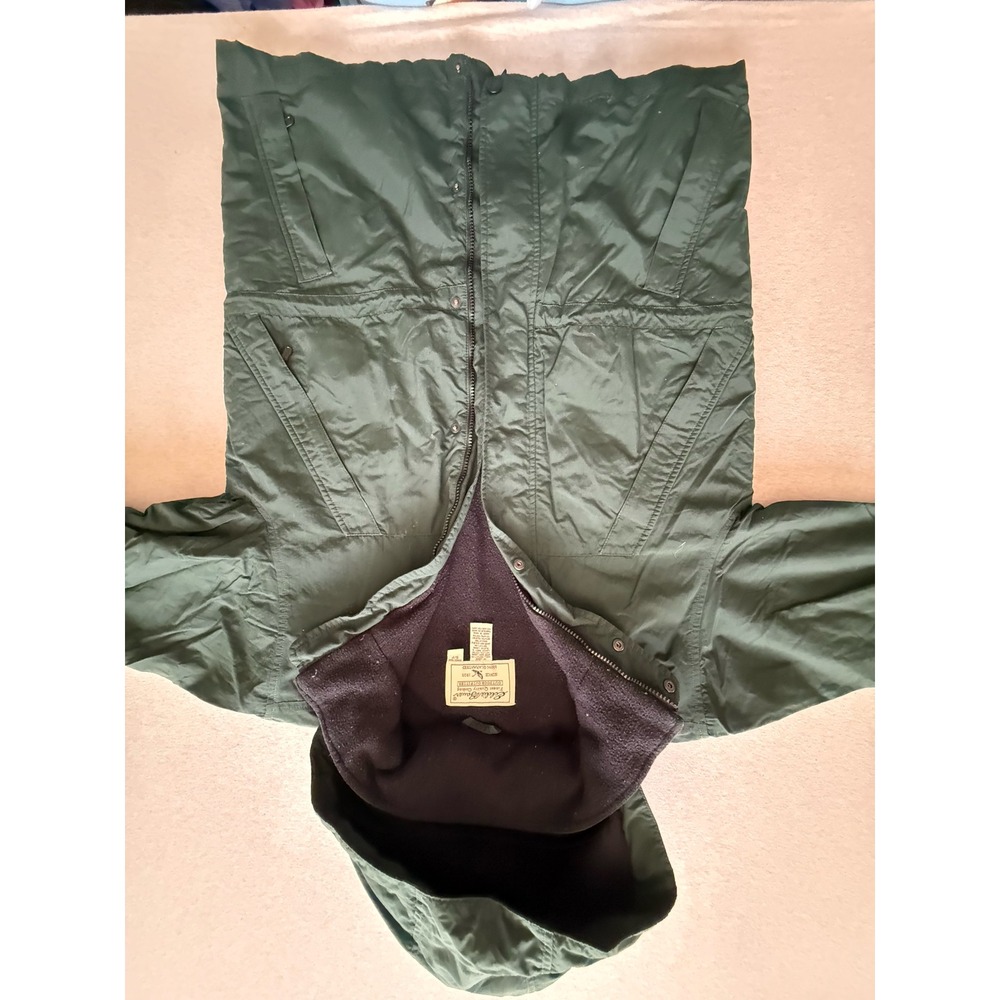 Eddie Bauer Forest Green Hooded Parka Fleece Lined Utility Jacket Womens Small